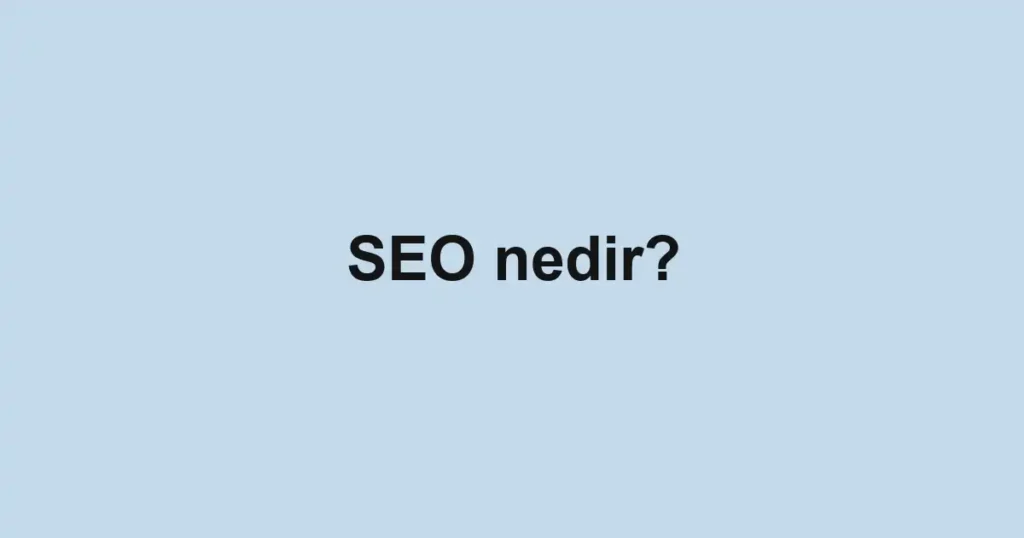 seo-nedir